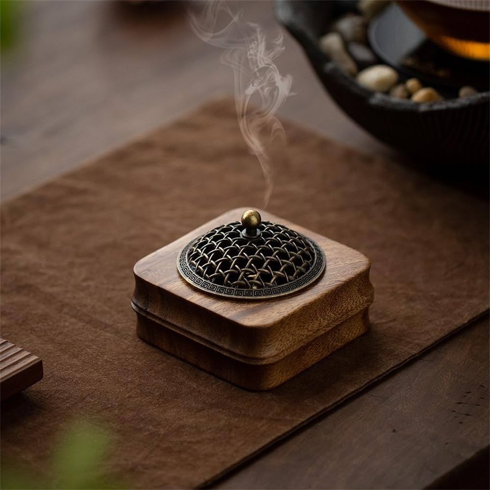 Amazon｜SITEDAN 香炉 お香立て 丸香炉 木製 線香皿 仏壇用香炉